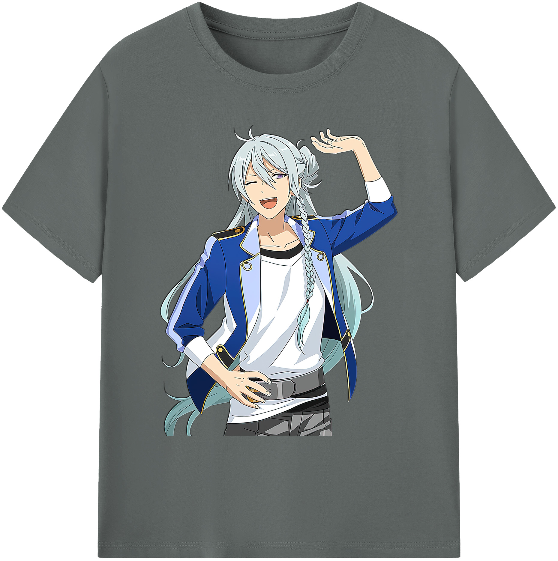（画像用） あんさんぶるスターズ! Ensemble Stars 綿100％ メンズ半袖Tシャツ｜肌触りやわらか＆通気性